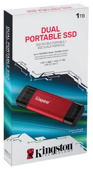 Внешний накопитель Kingston Dual Portable SPSD/1TB 1000 Гб