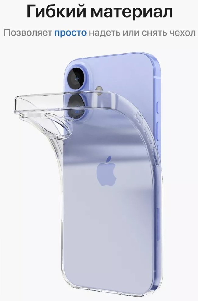 Чехол для Apple iPhone 16 прозрачный - ForteMarket Чехол для Apple iPhone 16 прозрачный купить,484