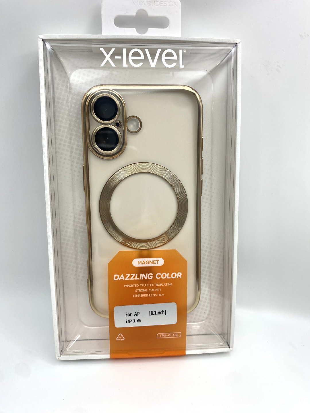 Чехол X-LEVEL для Apple iPhone 16 золотой купить,720