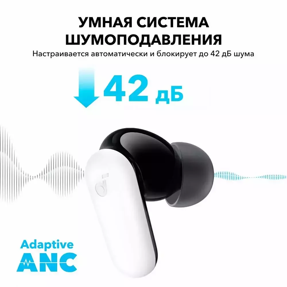 Наушники Soundcore P30i A3959 White Black купить,NaN