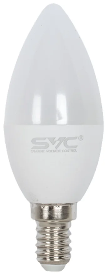 Лампа светодиодная SVC LED C35-9W-E27-3000K теплая купить,325