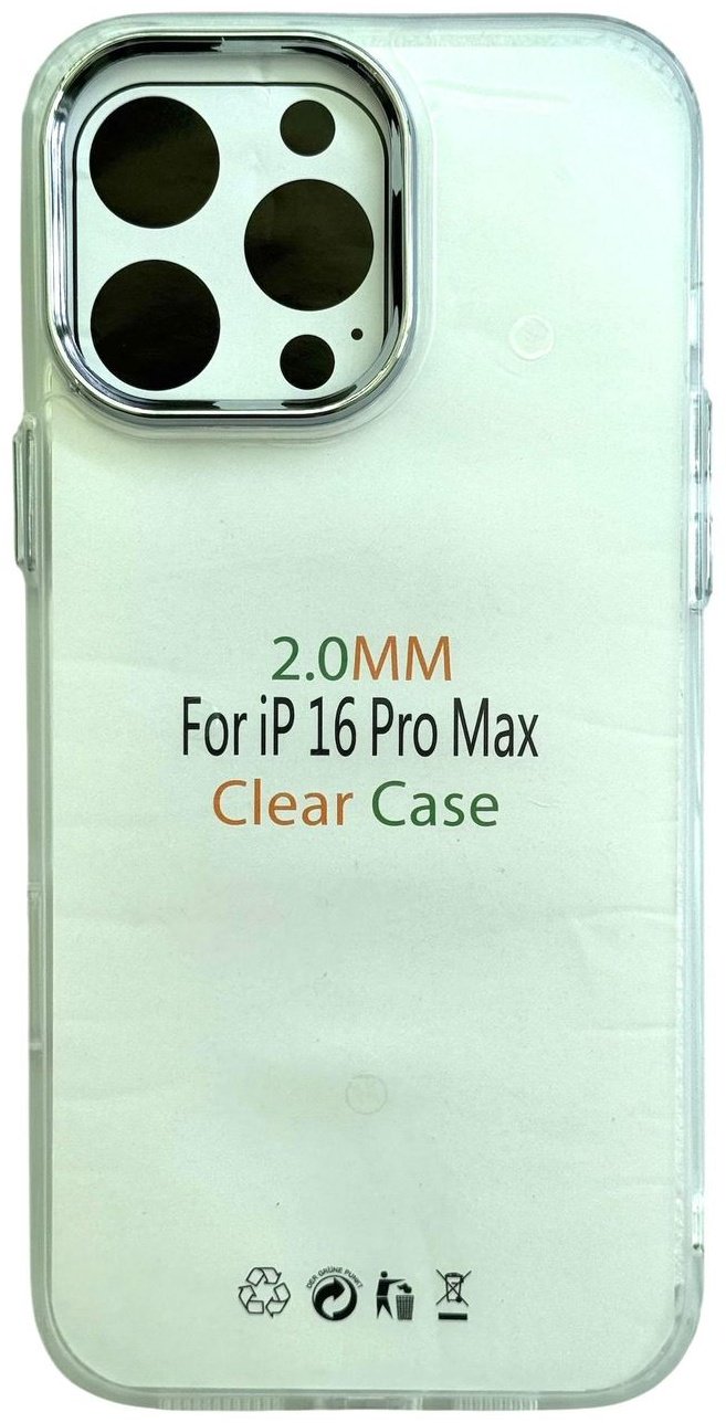 Чехол Clear Case для Apple iPhone 16 Pro Max прозрачный купить,1270