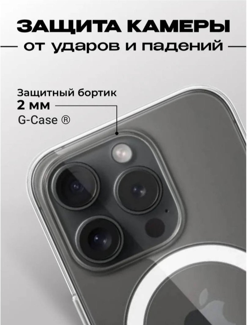 Чехол G-Case для Apple iPhone 16 Pro Max прозрачный купить,985