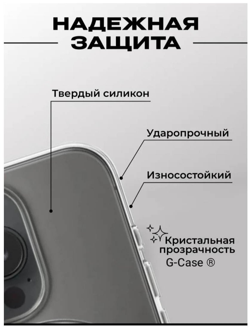 Чехол G-Case для Apple iPhone 16 Pro Max прозрачный купить,985