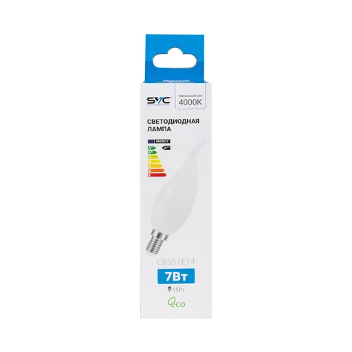 Лампа светодиодная SVC LED CB35-7W-E14-4000K нейтральная