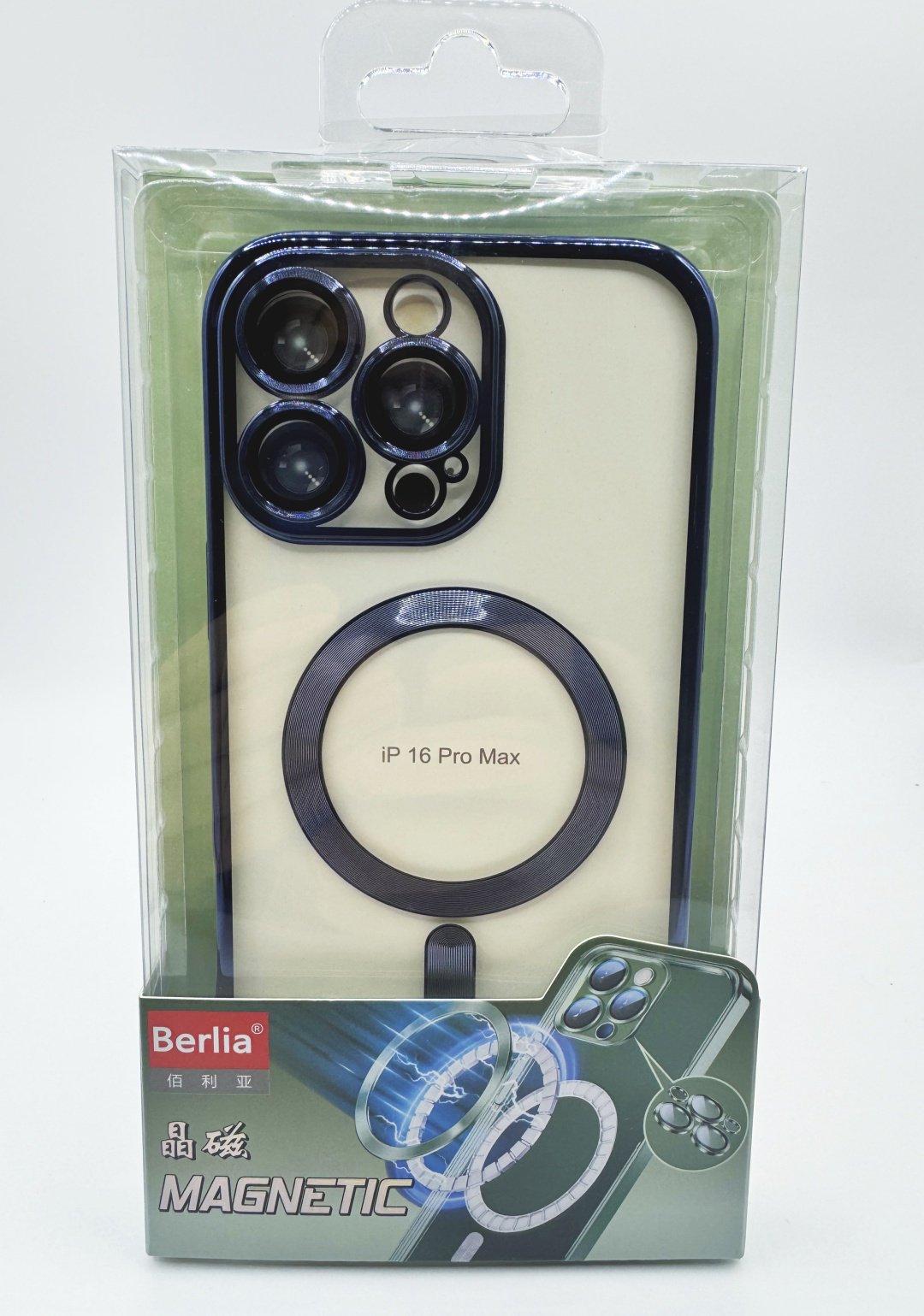 Чехол BERLIA для Apple iPhone 16 Pro Max синий купить,920