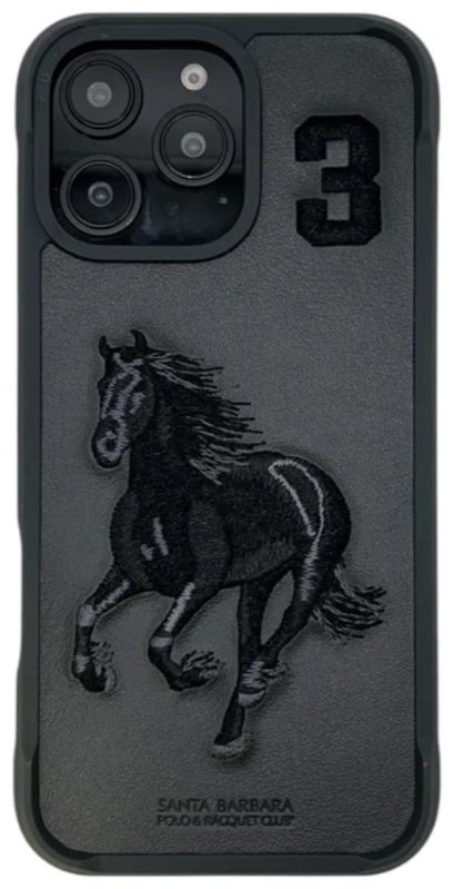 Чехол Santa Barbara Polo & Racquet Club для Apple iPhone 16 Pro Max черный купить,1306