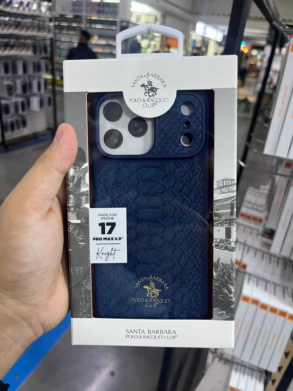Чехол Santa Barbara Polo & Racquet Club для Apple iPhone 17 Pro синий купить,2570