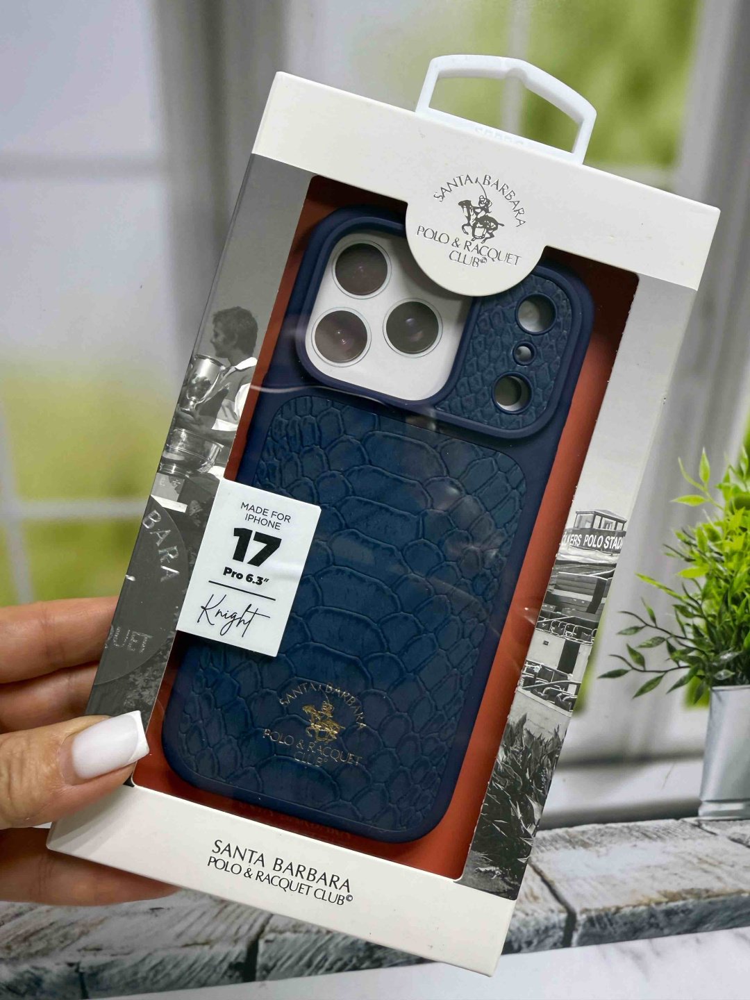 Чехол Santa Barbara Polo & Racquet Club для Apple iPhone 17 Pro синий купить,2570