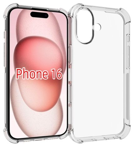 Чехол для Apple iPhone 16 прозрачный - ForteMarket Чехол для Apple iPhone 16 прозрачный купить,270