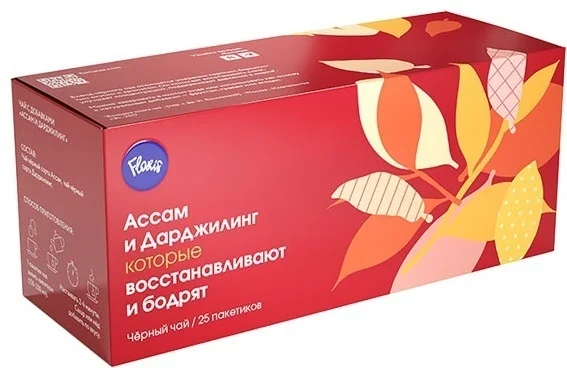 Чай черный Floris восстанавливает и бодрит Ассам и Дарджилинг 25 пакетиков купить,NaN