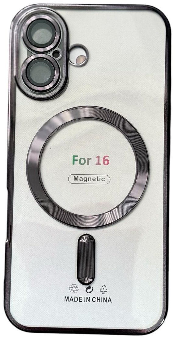 Чехол для Apple iPhone 16 серый купить,715