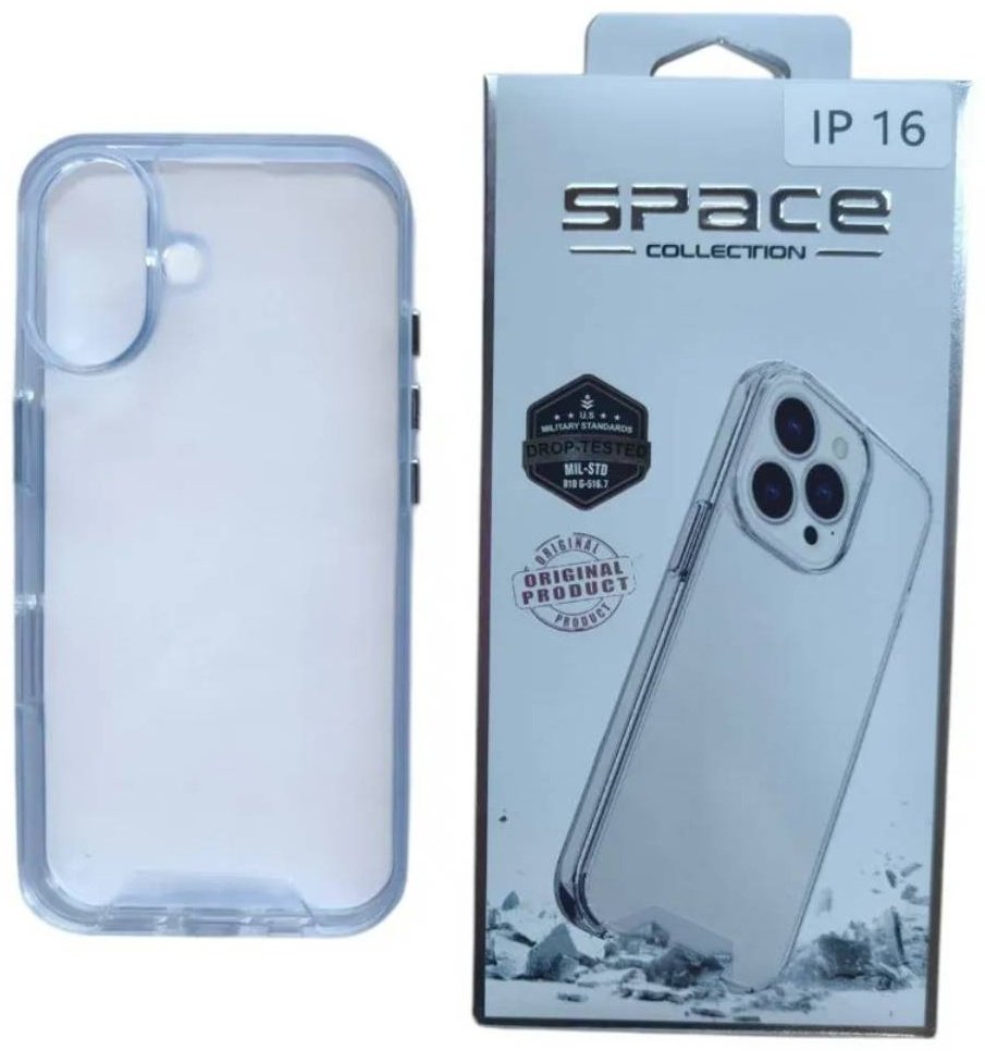 Чехол Space для Apple iPhone 16 прозрачный купить,756