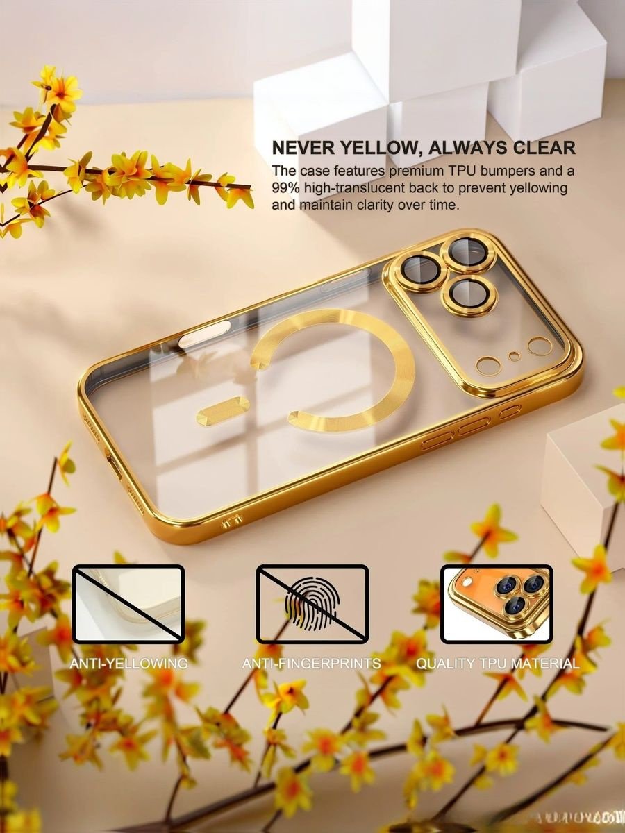 Чехол для Apple iPhone 17 Pro Max золотой купить,919