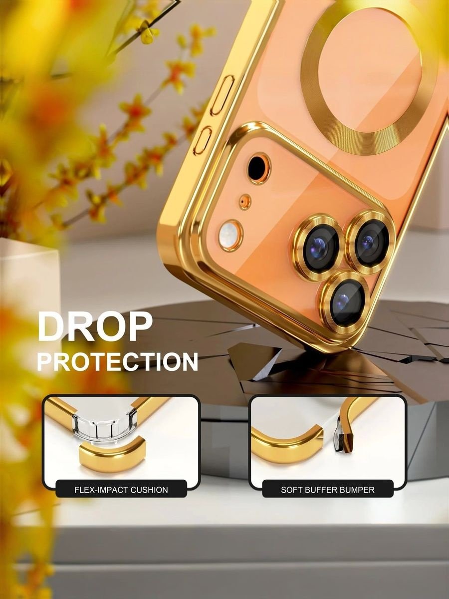 Чехол для Apple iPhone 17 Pro Max золотой купить,919