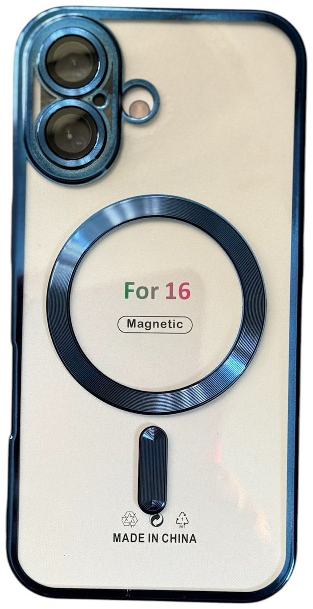Чехол для Apple iPhone 16 синий купить,966