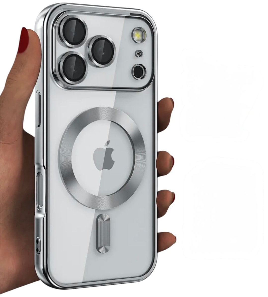 Чехол для Apple iPhone 17 Pro Max серебристый купить,1762