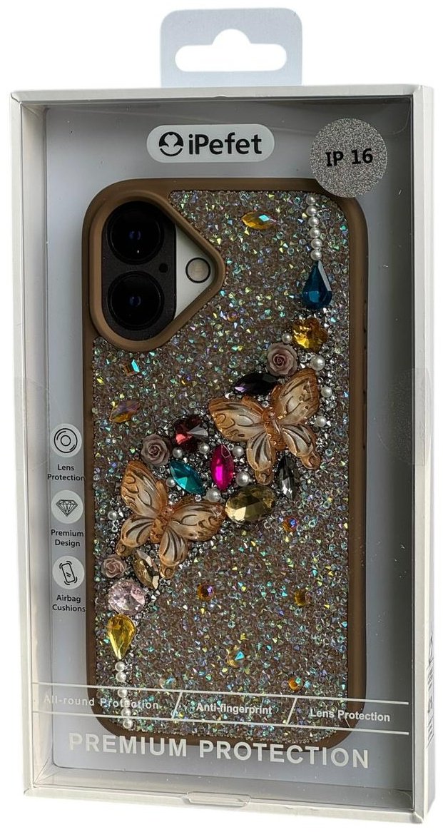 Чехол для Apple iPhone 16 коричневый купить,7570
