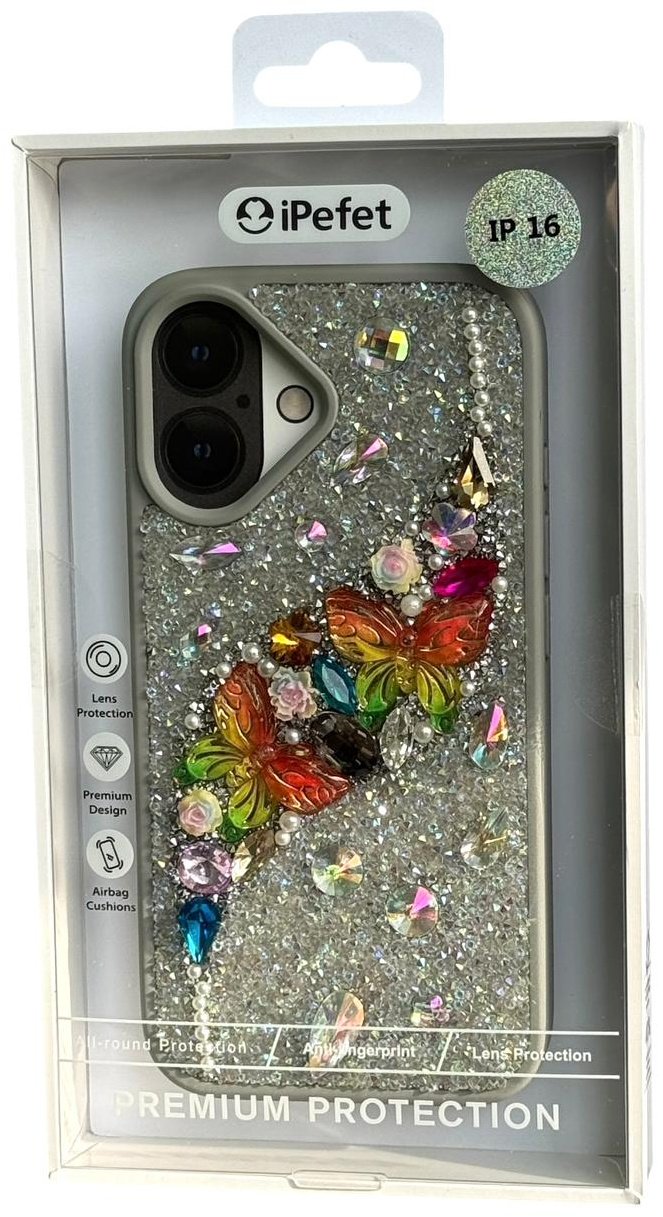Чехол для Apple iPhone 16 серебряный купить,7570