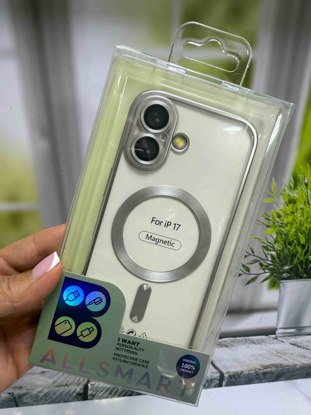 Чехол ALLSMART для Apple iPhone 17 серебристый купить,1999
