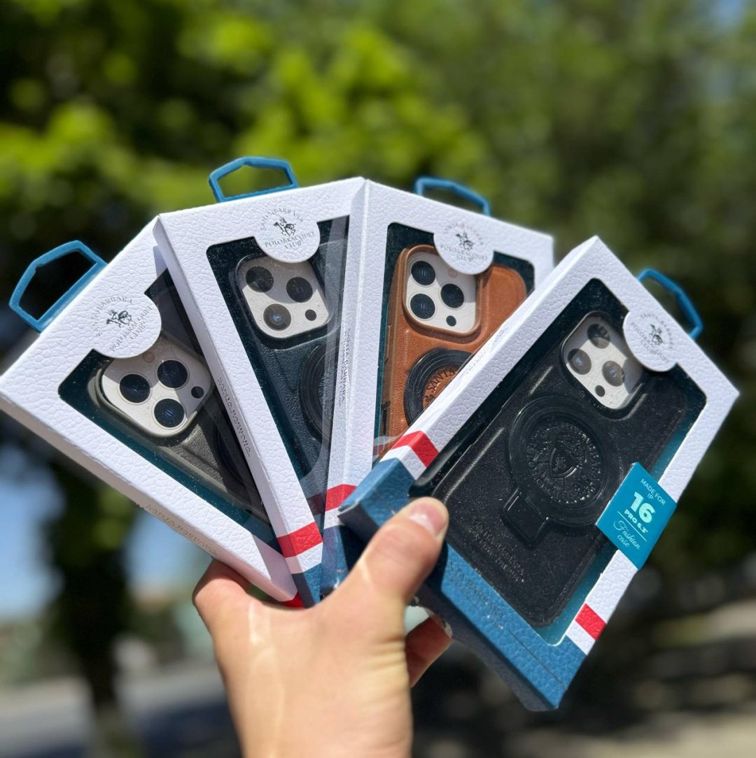 Чехол Santa Barbara Polo & Racquet Club для Apple iPhone 16 серый купить,999