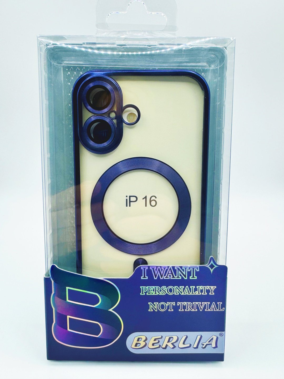 Чехол BERLIA для Apple iPhone 16 синий купить,920