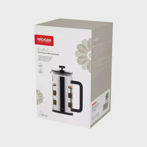 Френч-пресс Nadoba Krystof 733010 1L Silver Black