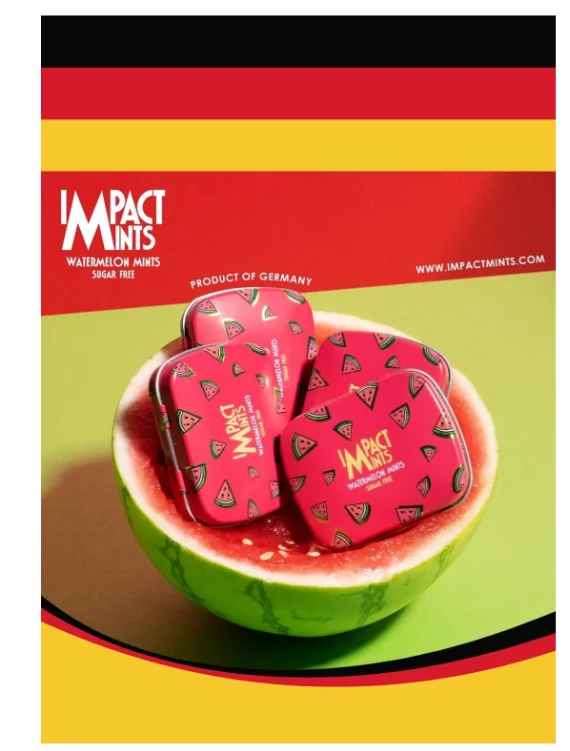 Конфеты-драже Impact mints без сахара освежающее арбуз 14 г купить,NaN
