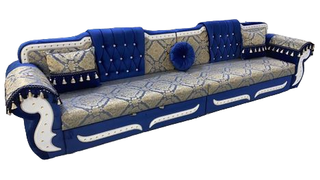 Диван Aibyn Comfort Шах7 390x100 см серо-голубой