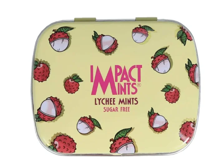 Конфеты-драже Impact mints без сахара освежающее личи 14 г купить,NaN