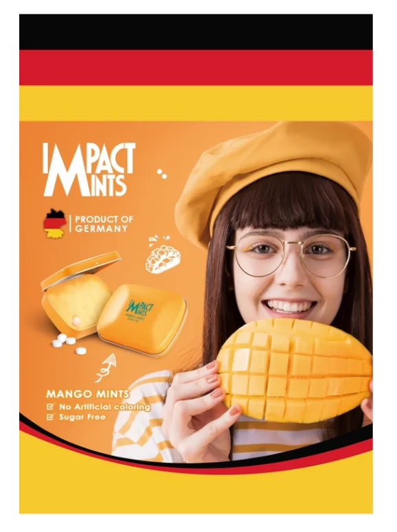 Конфеты-драже Impact mints без сахара освежающее манго 14 г купить,NaN