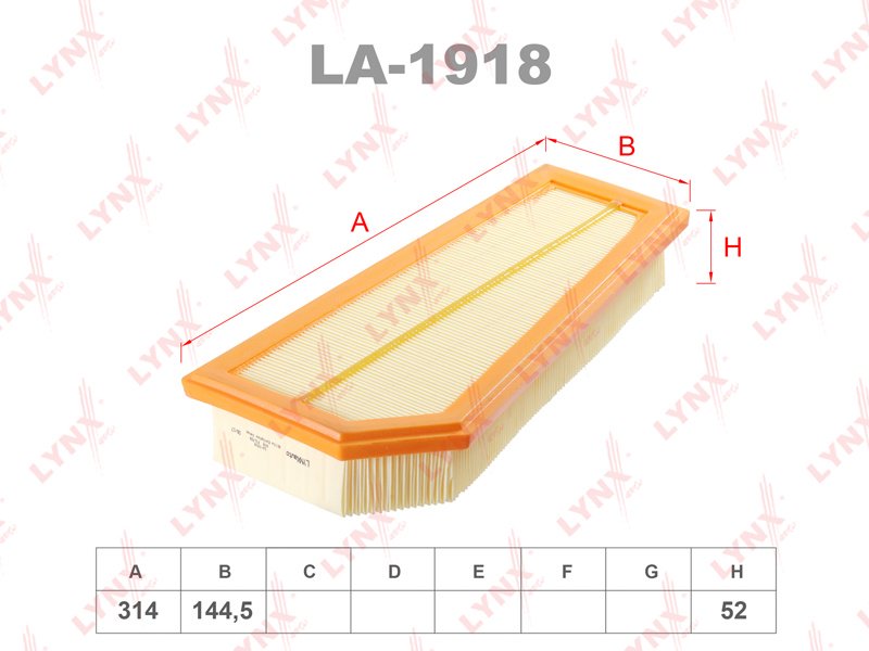 LYNXauto воздушный фильтр LA1918 купить,4515