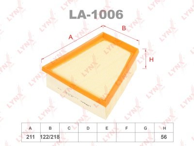 LYNXauto воздушный фильтр LA-1006 купить,4795