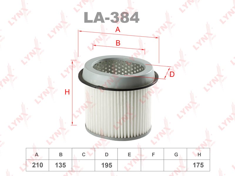 LYNXauto воздушный фильтр LA384 - ForteMarket LYNXauto воздушный фильтр LA384 купить,4259