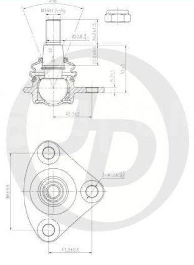 JD опора шаровая JSB0120 купить,2209