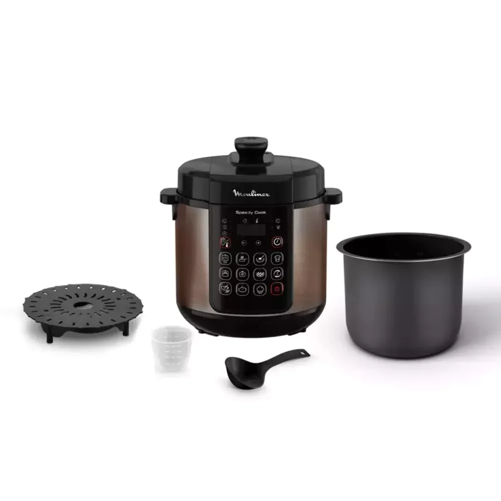 Мультиварка-скороварка Moulinex CE22A932 Black Brown купить,0