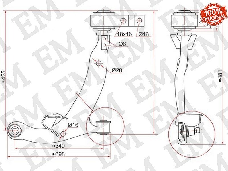 SAT рычаг подвески ST-54500-9W20C купить,24600