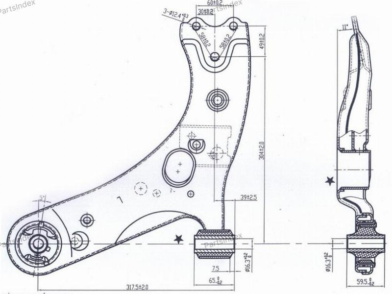 SAT рычаг подвески ST-48069-12300 купить,18240