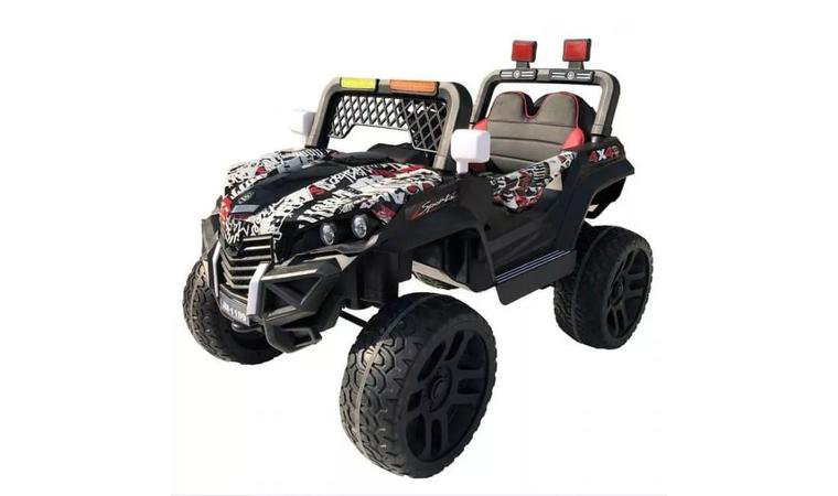 Электромобиль Buggy JM-1199 4WD Skulls Graffiti черный купить,NaN