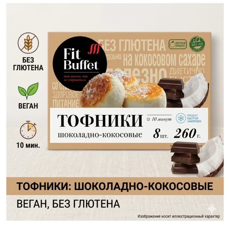 Тофники замороженные Fit Buffet шоколадно-кокосовые 260 гр купить,NaN