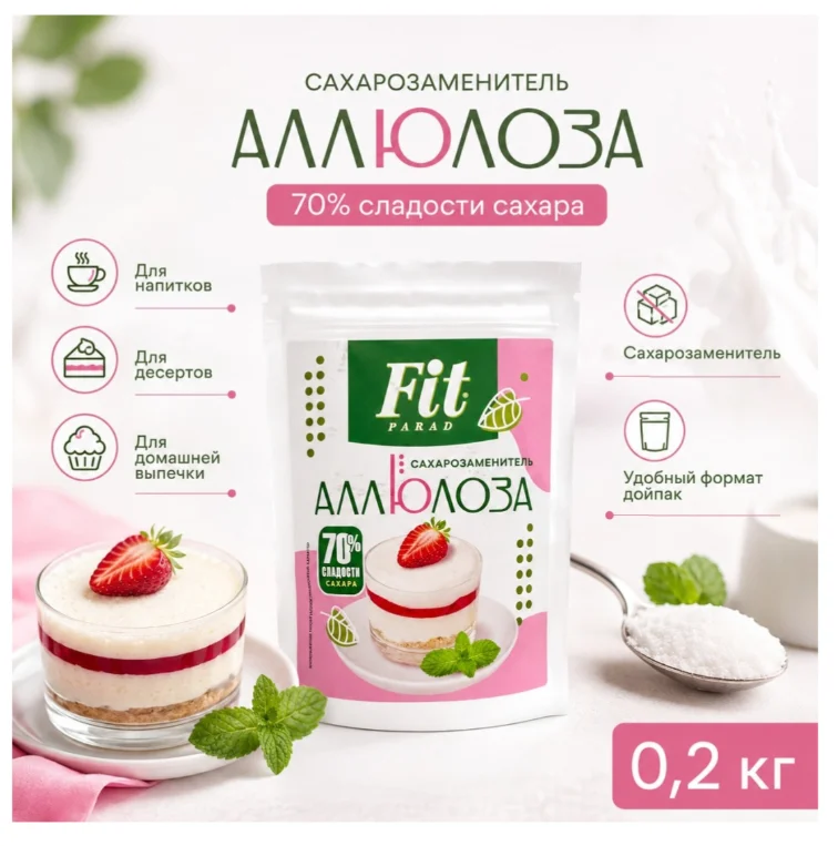 Сахарозаменитель Fit Parad аллюлоза 200гр купить,NaN