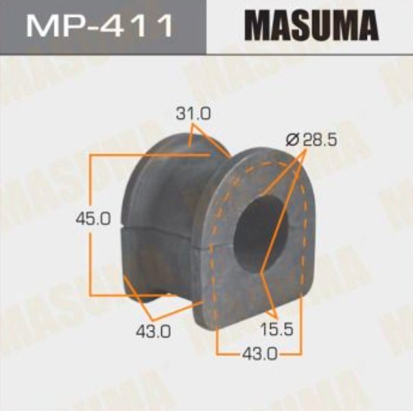 MASUMA втулка стабилизатора MP-411 купить,1829