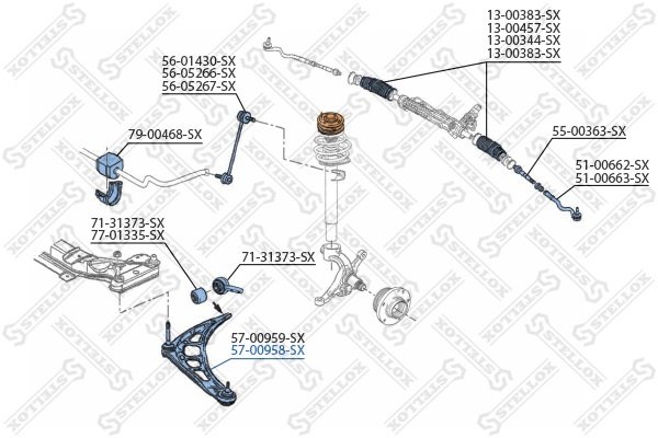 Stellox рычаг подвески 57-00958-SX купить,34260