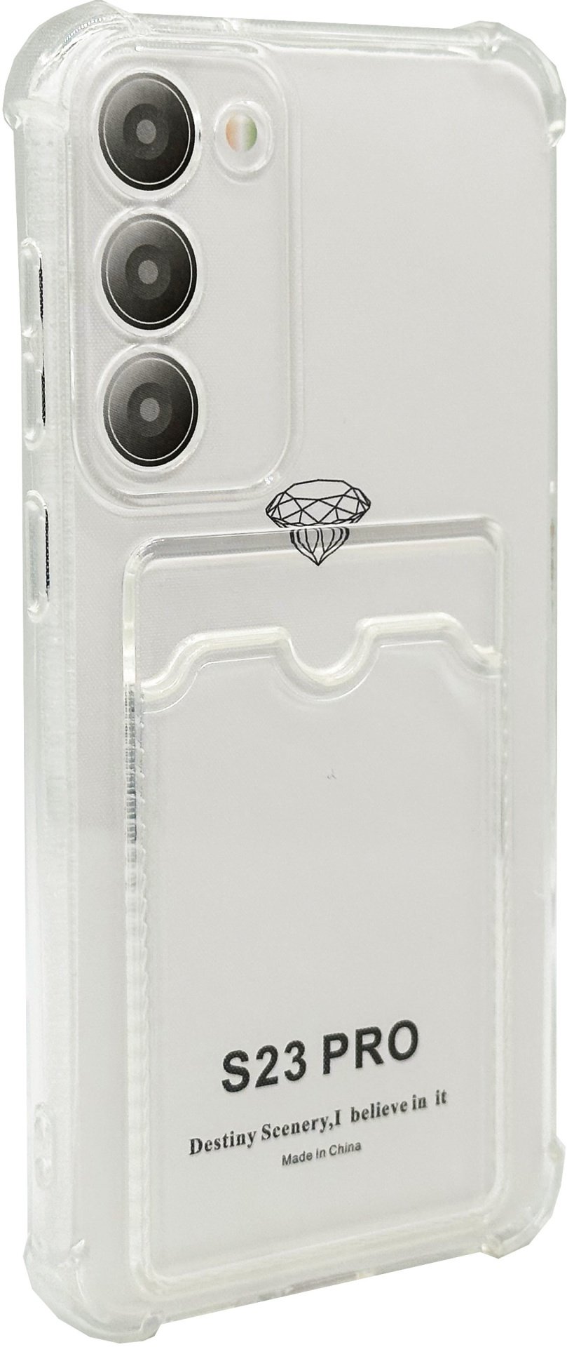 Чехол для Samsung Galaxy S23+ прозрачный купить,360