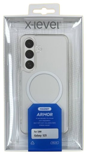 Чехол X-LEVEL для Samsung Galaxy S25 прозрачный купить,870
