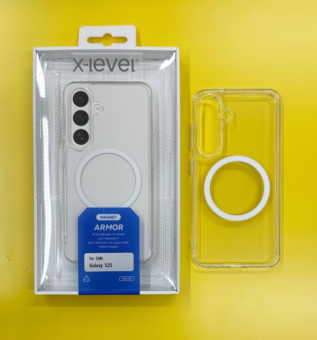 Чехол X-LEVEL для Samsung Galaxy S25 прозрачный купить,870
