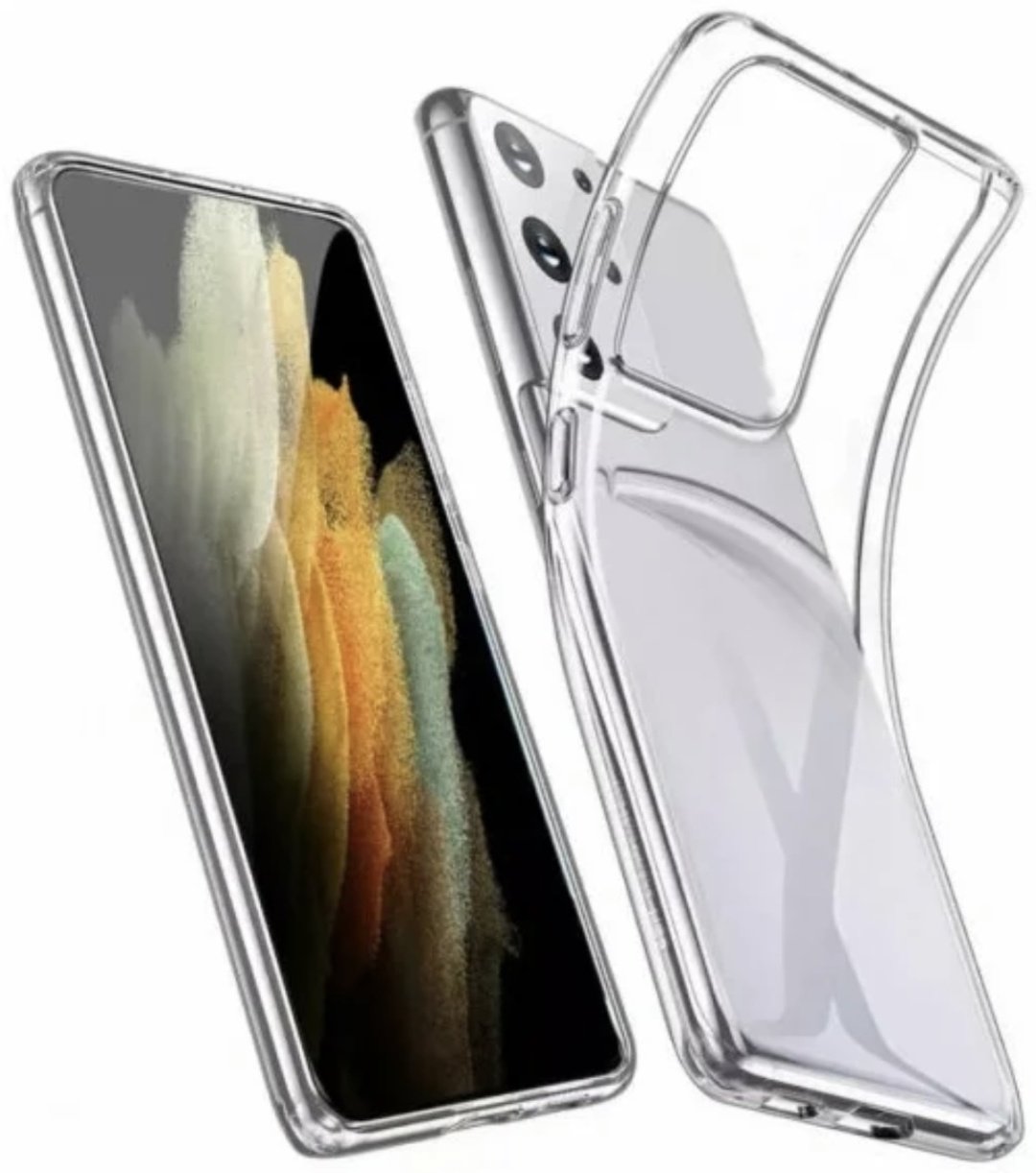 Чехол для Samsung Galaxy S21 Ultra прозрачный купить,496
