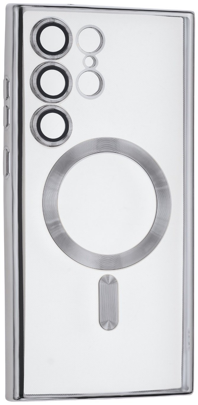 Чехол для Samsung Galaxy S23 Ultra серебристый купить,678