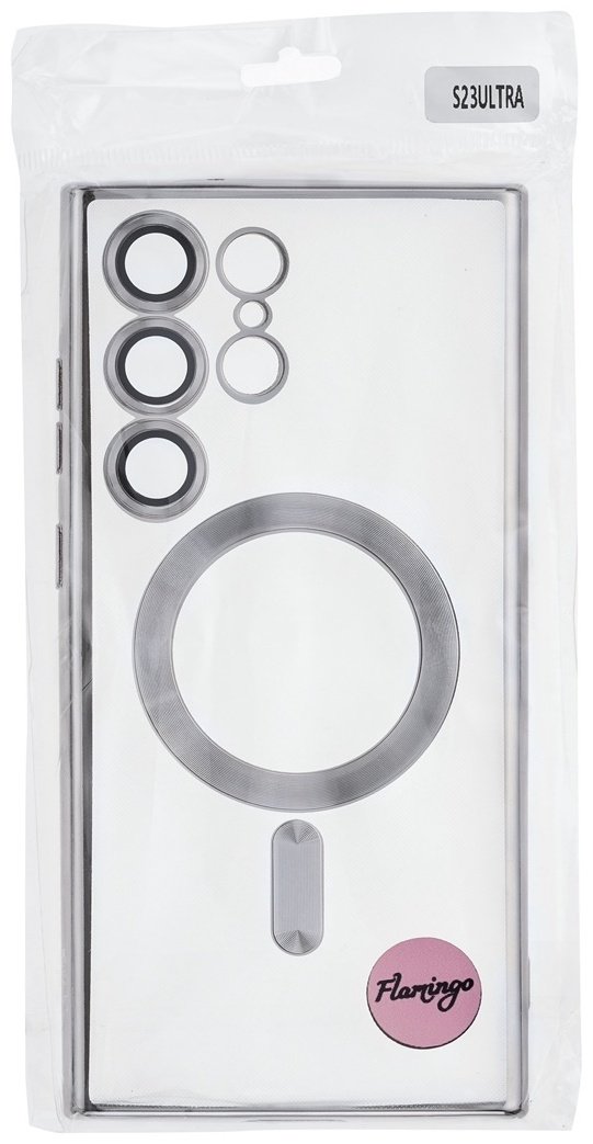Чехол для Samsung Galaxy S23 Ultra серебристый купить,678