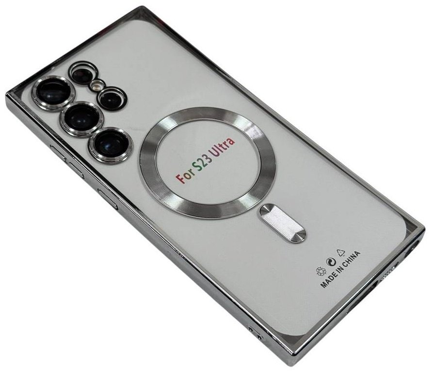 Чехол для Samsung Galaxy S23 Ultra серебристый купить,998